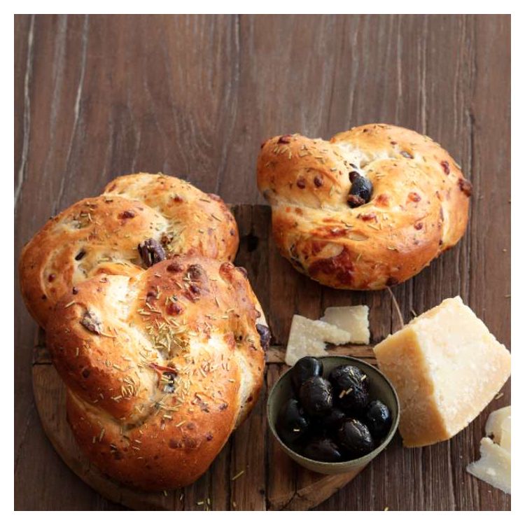 Brioche olives et parmesan