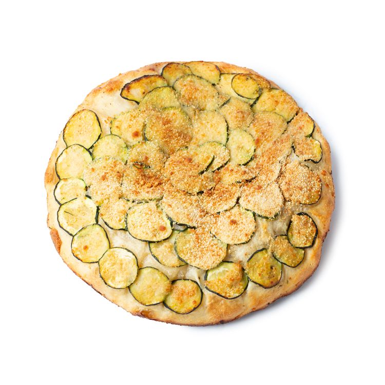 Focaccia barese con zucchine