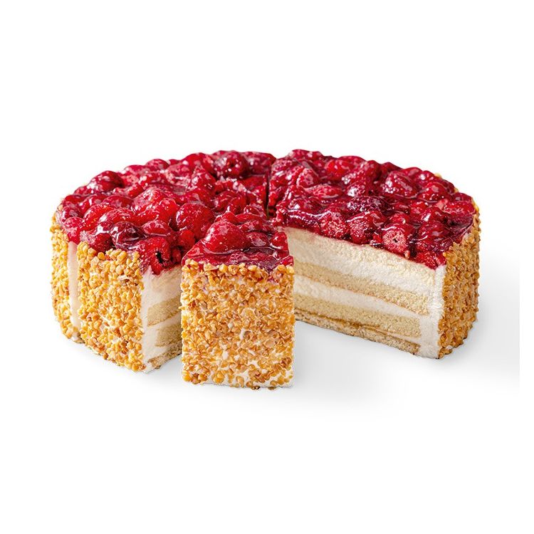 Gâteau au séré et aux framboises