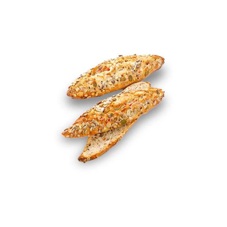 Handcrafted carrot half baguette