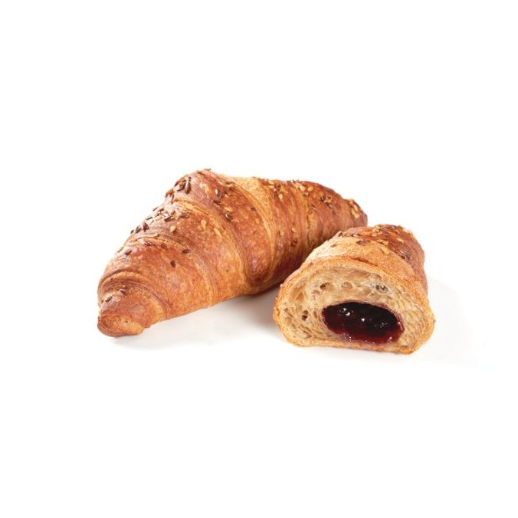 Veganes Croissant mit Heidelbeerfüllung