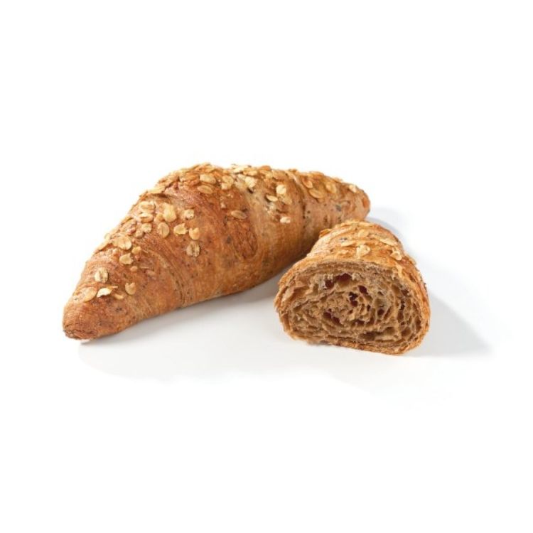 Teljes kiőrlésű, magvas barna vegán croissant 