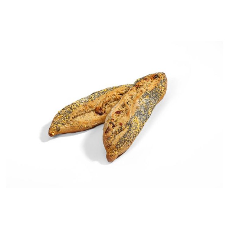 The american half-baguette with chia and cranberries