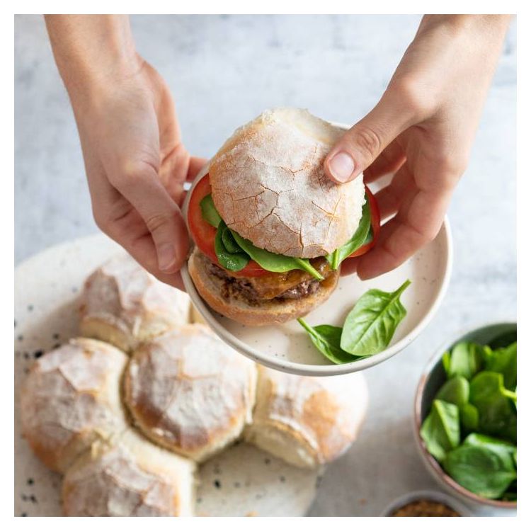 Rose shaped bread