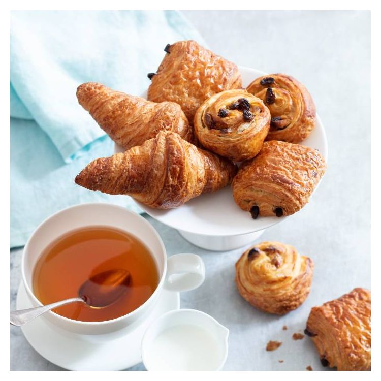 Assorti mini viennoiserie (croissant, chocolade- en koffiebroodje)