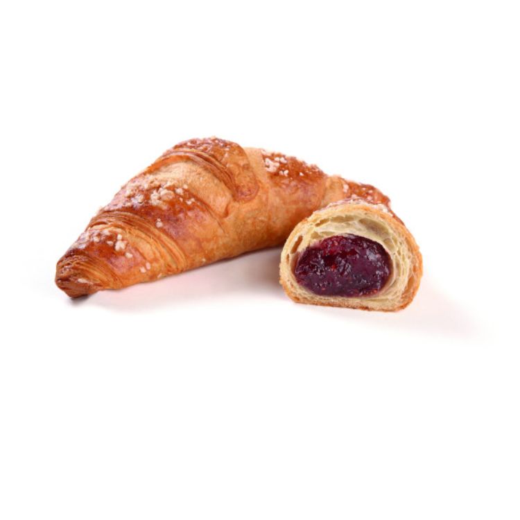 Croissant met frambozenvulling met boter (14%)