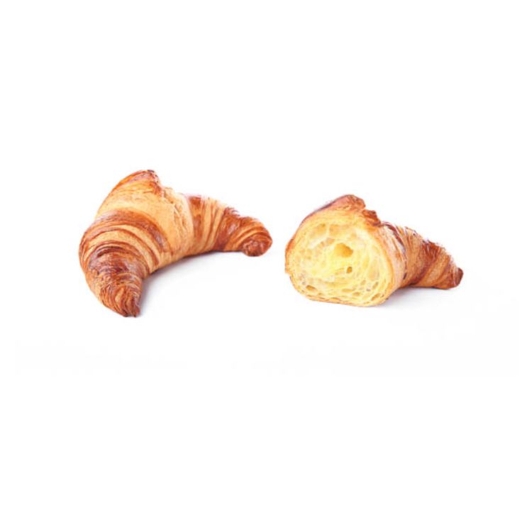 Croissant gebogen met panettone