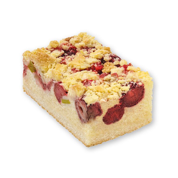 Rhabarber-Erdbeer-Schnitte mit Butterstreusel