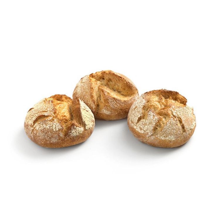 White rustic round bread