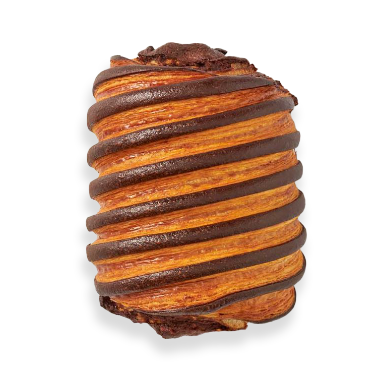 Hazelnut and chocolate filled roll
