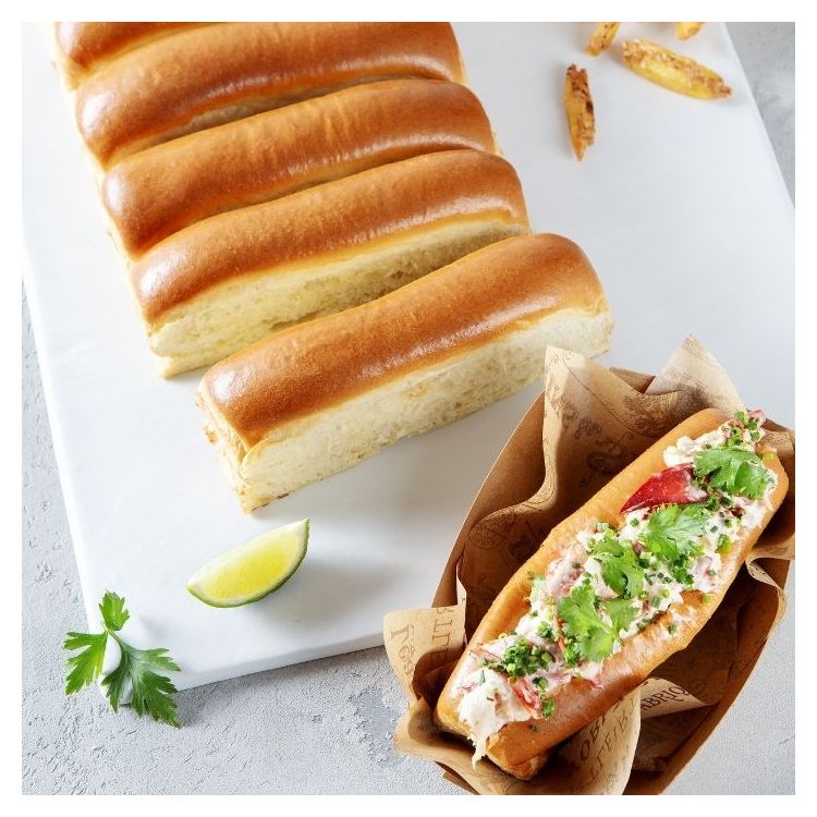 Long soft brioche roll