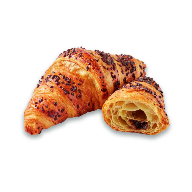 Croissant z czekoladą i orzechami viennoisine