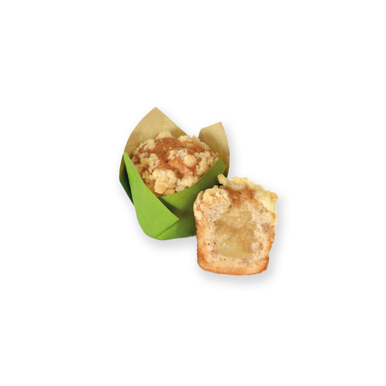 Mini plain muffin w apple and cinnamon filling 26g