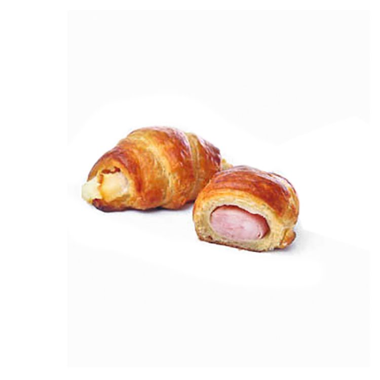 Mini croissant con prosciutto e formaggio 