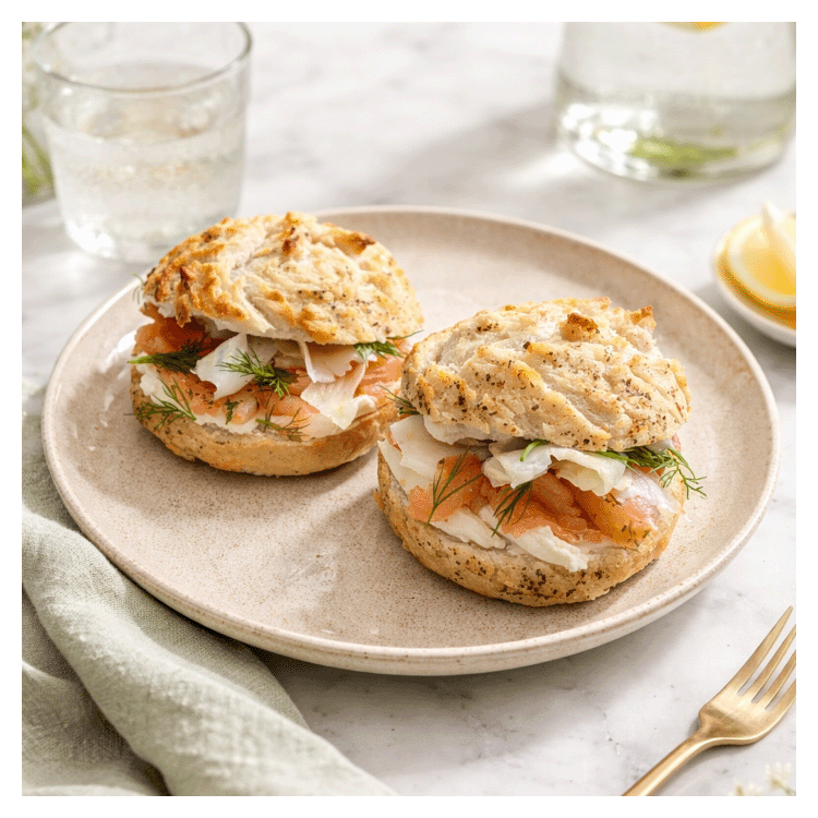 RUSTIK FRALLA SALT & PEPPAR MED GRAVAD LAX, FÄRSKOST, CITRONPICKLAD FÄNKÅL OCH FÄRSK DILL