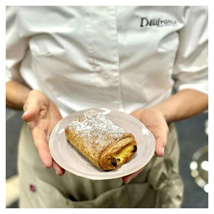 Pain fourré chocolat crème pâtissière