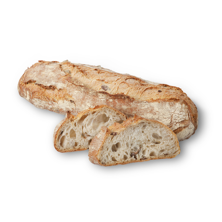 Pyreneeënbrood wit met olijven