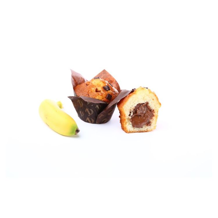 Csokoládés-banános töltött muffin