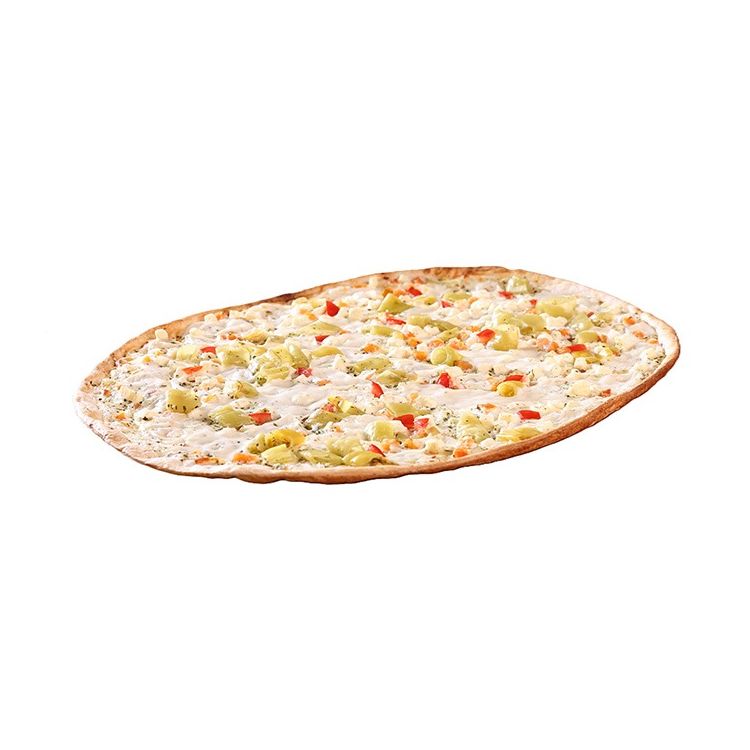 Tarte flambée ovale - fromage tomate p.