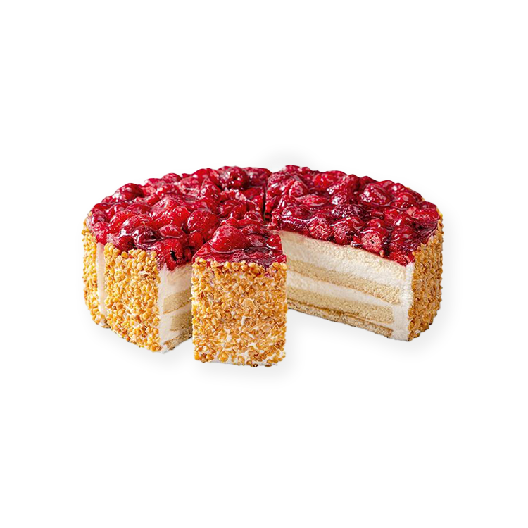 Gâteau au séré et aux framboises