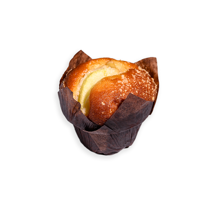 Muffin pomme cannelle fourrage pomme décor crumble​