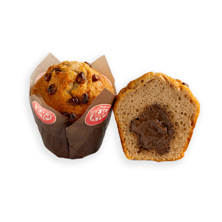 Filled muffin made with KitKat®