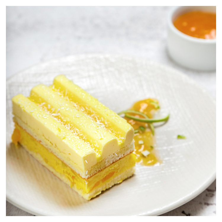 Mango passion layer cake