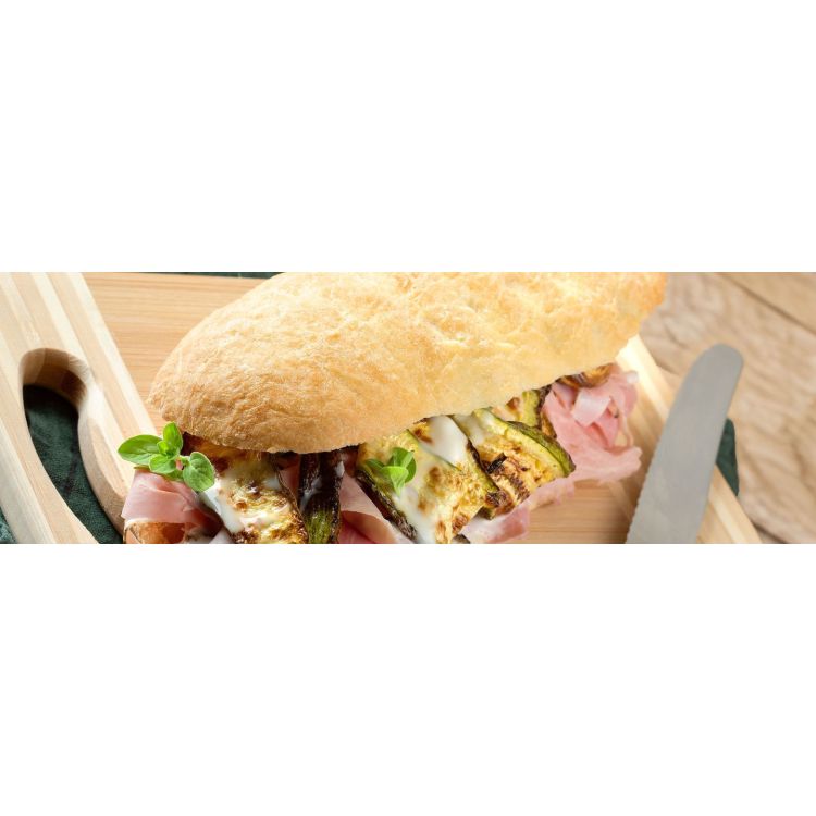 SANDWICH JAMBON COURGETTES ET FROMAGE CRESCENZA 