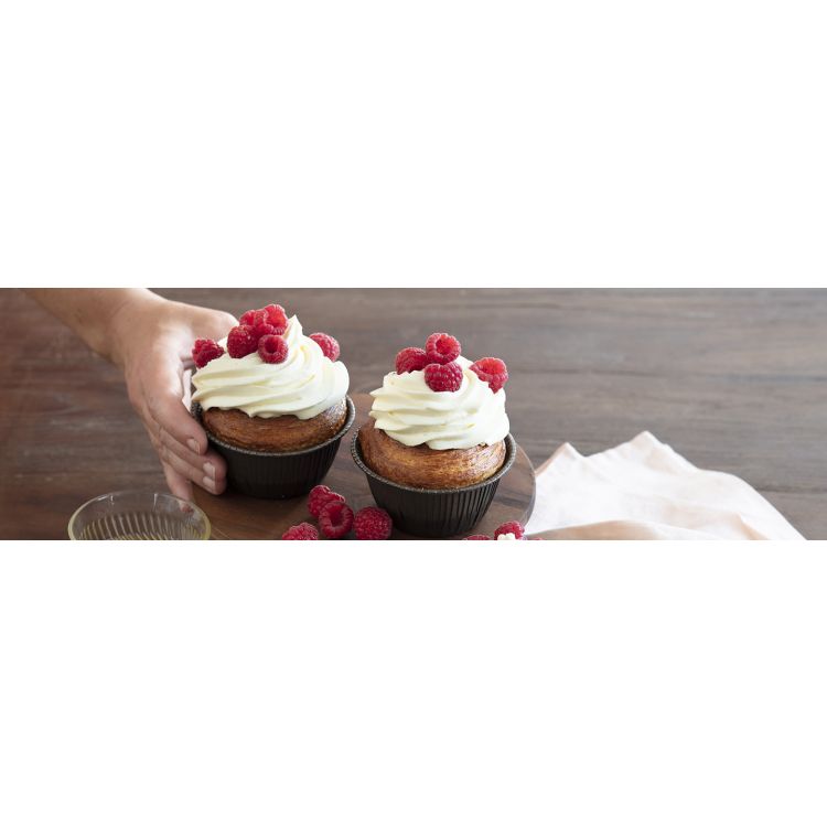 BRIOCHE FEUILLETEE RASPBERRY MASCARPONE CUPCAKE STYLE
