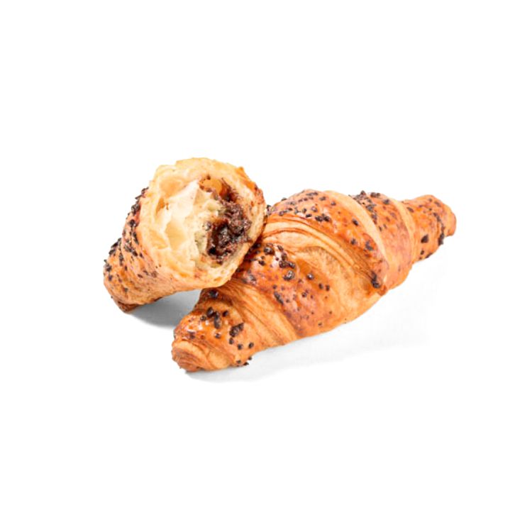 Mini croissant Croissant superfarcito al cioccolato e nocciole