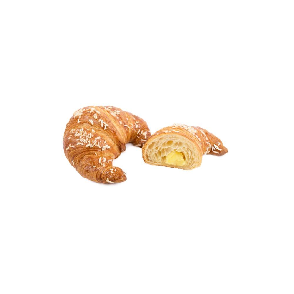filled croissant lemon with Curved cream